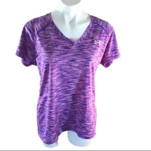 Under Armour Heatgear Purple & White Shirt Size XL
